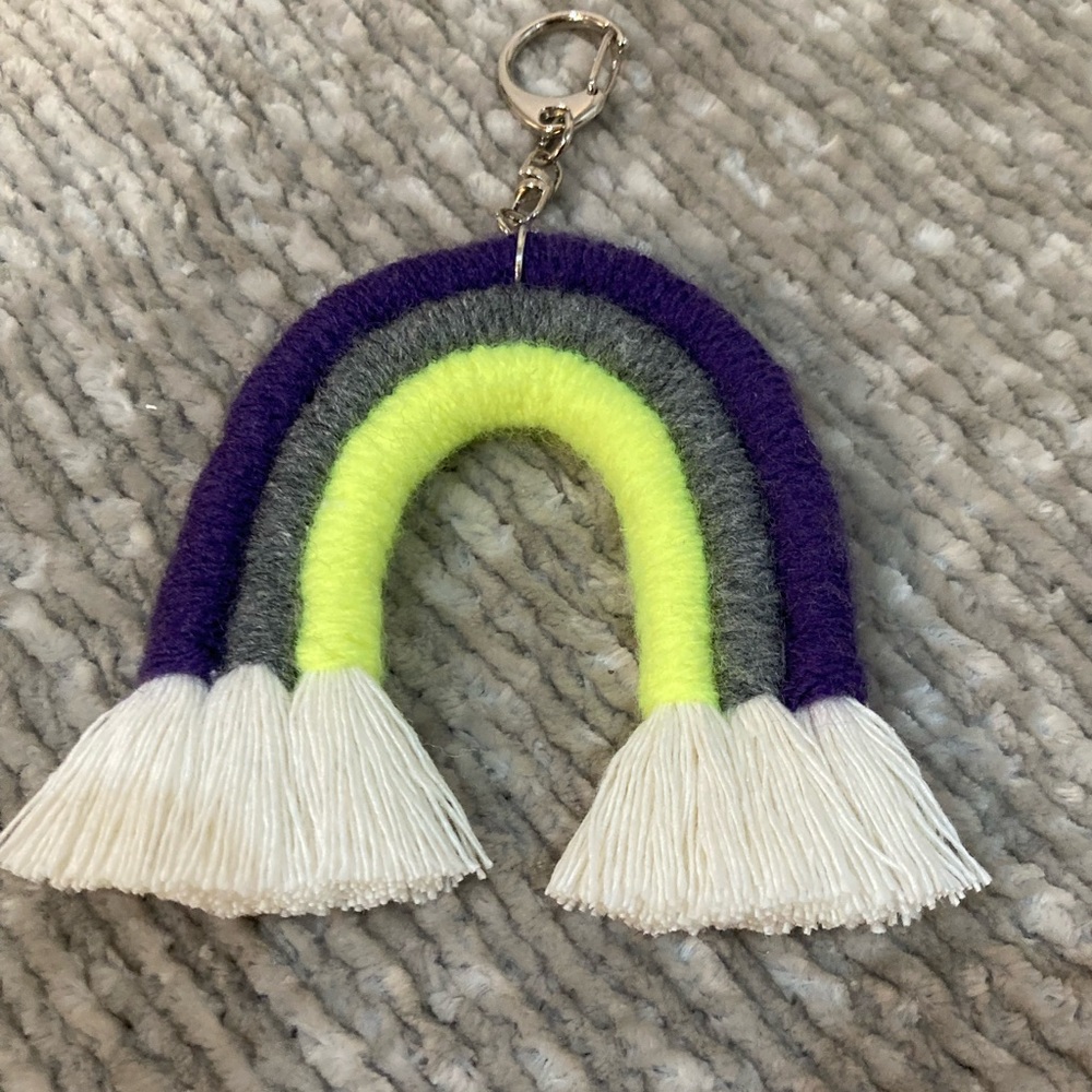 🔸NWT🔸Boho Macrame Rainbow Keychain / Purse Charm/ Tassel